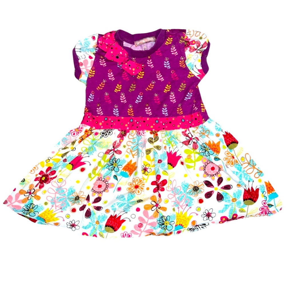 Jelly The Pug Tulip Collection (2017) Cotton Dress EUC in 2T